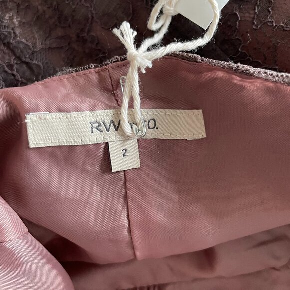 Vintage Brown Lace Halter Top Midi  Dress - Picture 5 of 9